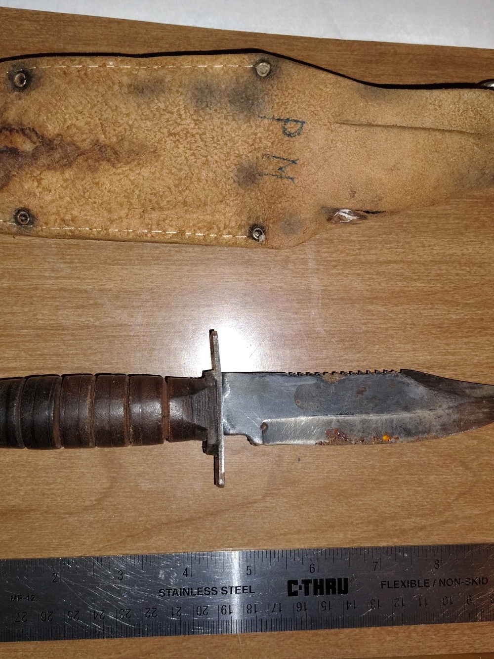 Vintage U.S. Military Jet Pilot Survival Knife JPSK w/ Sheath As-Is